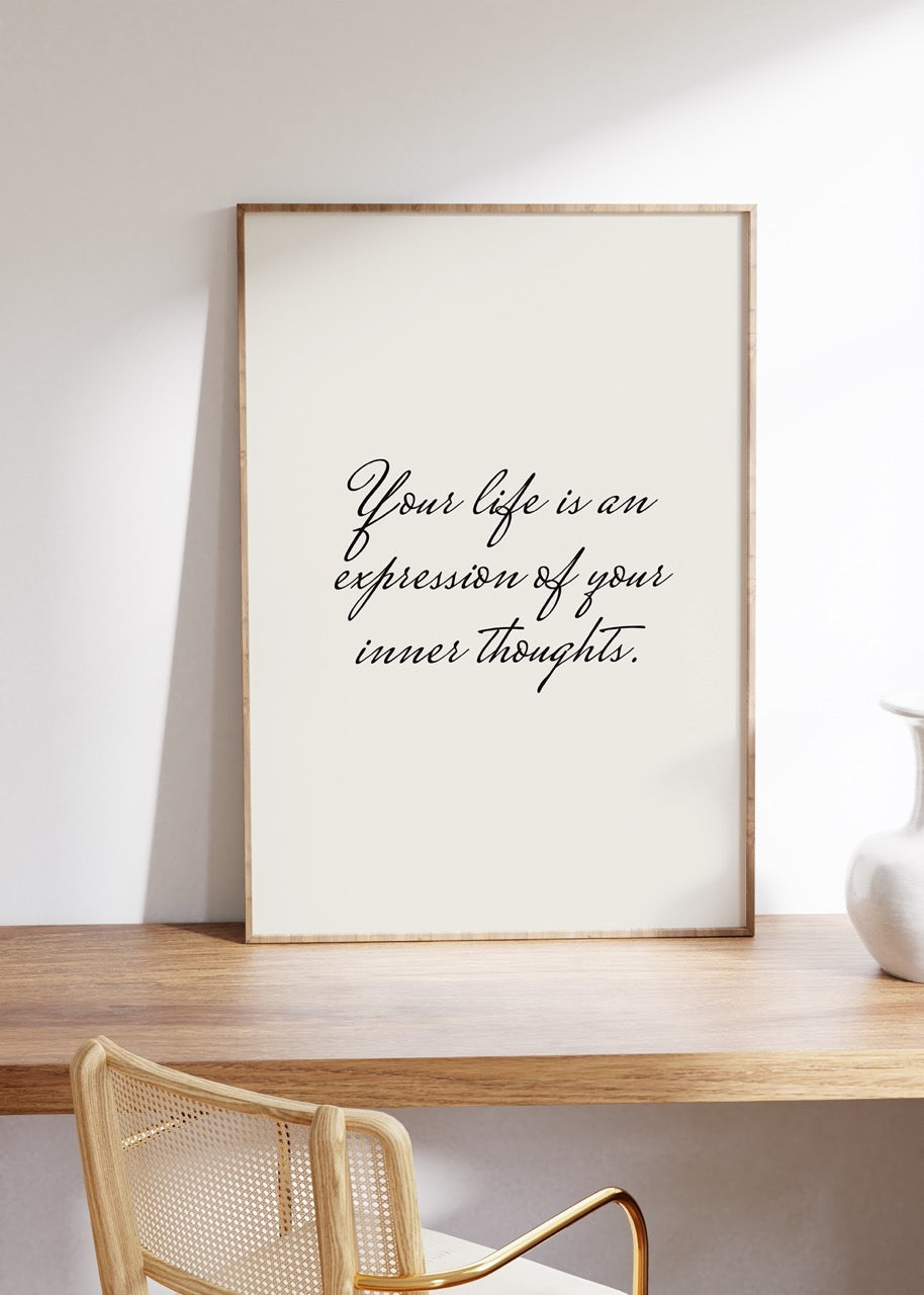 Lettering Art Motivational Frameless Poster