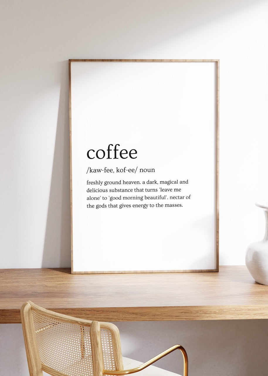 Coffee Word Unframed Poster