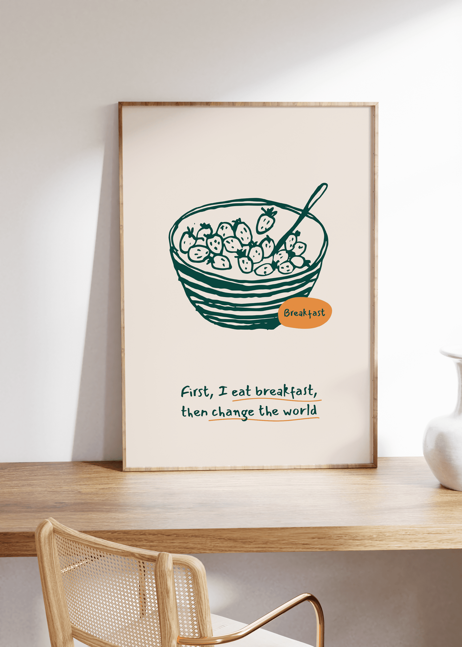 Breakfast Çerçevesiz Poster