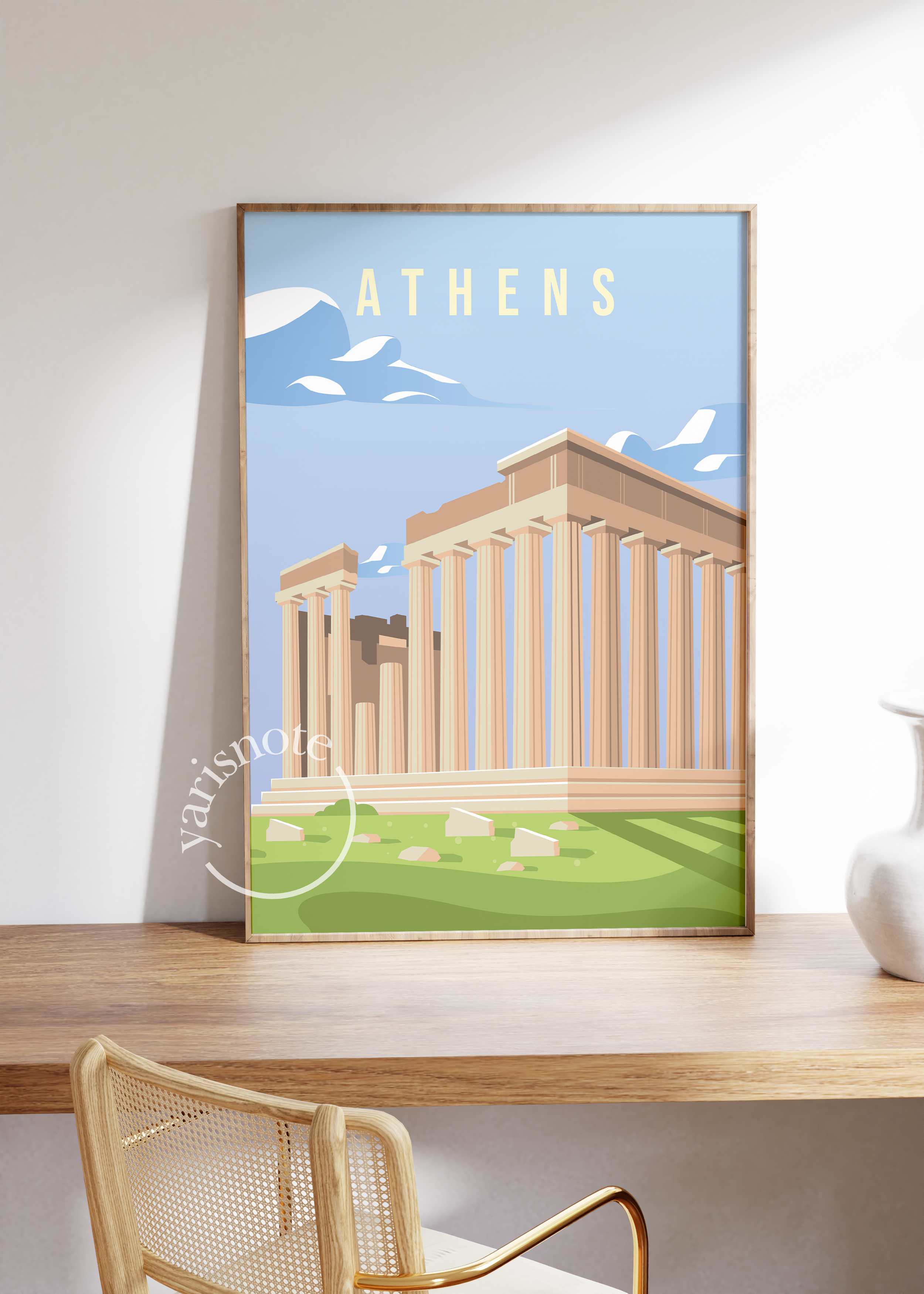Athens City Çerçevesiz Poster