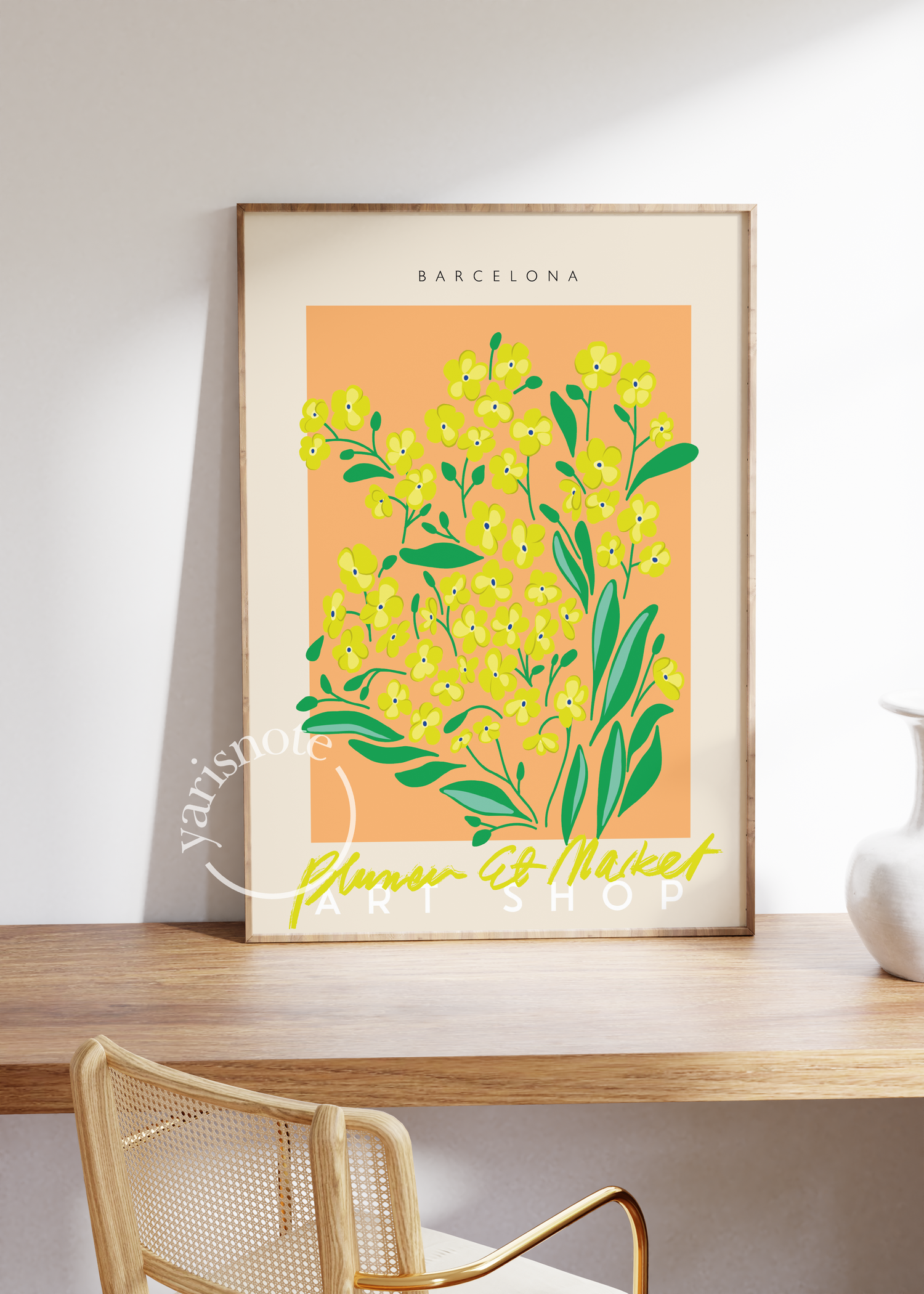 Barcelona Flowers Çerçevesiz Poster