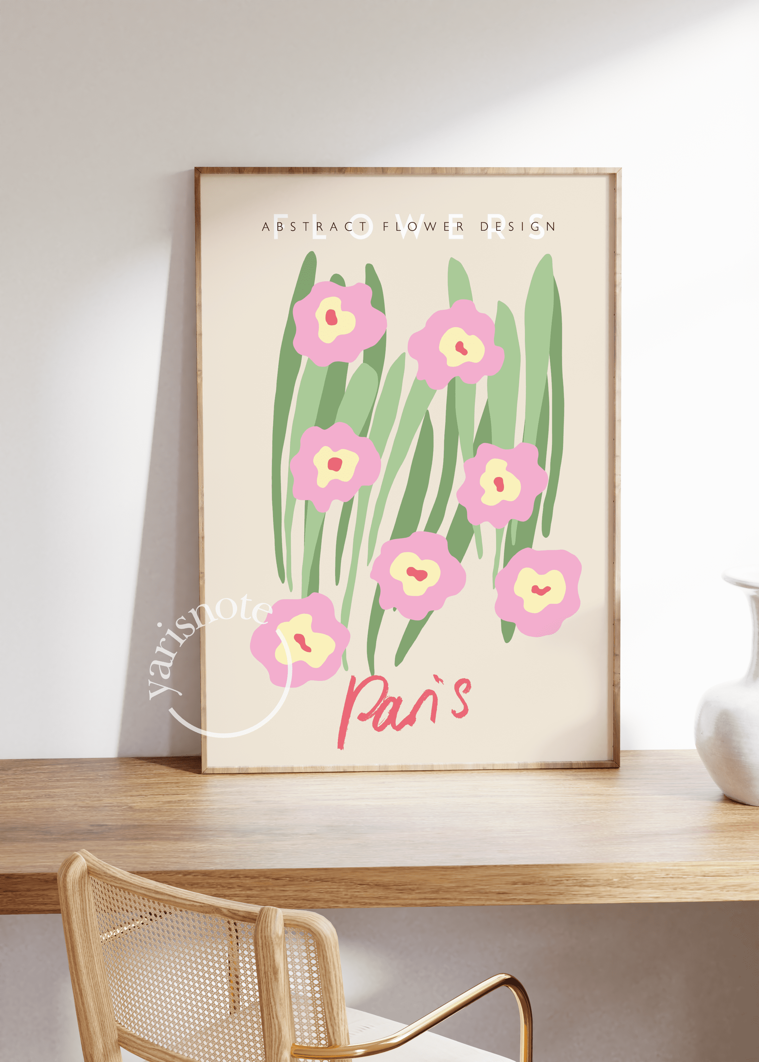 Paris Flowers Unframed Poster