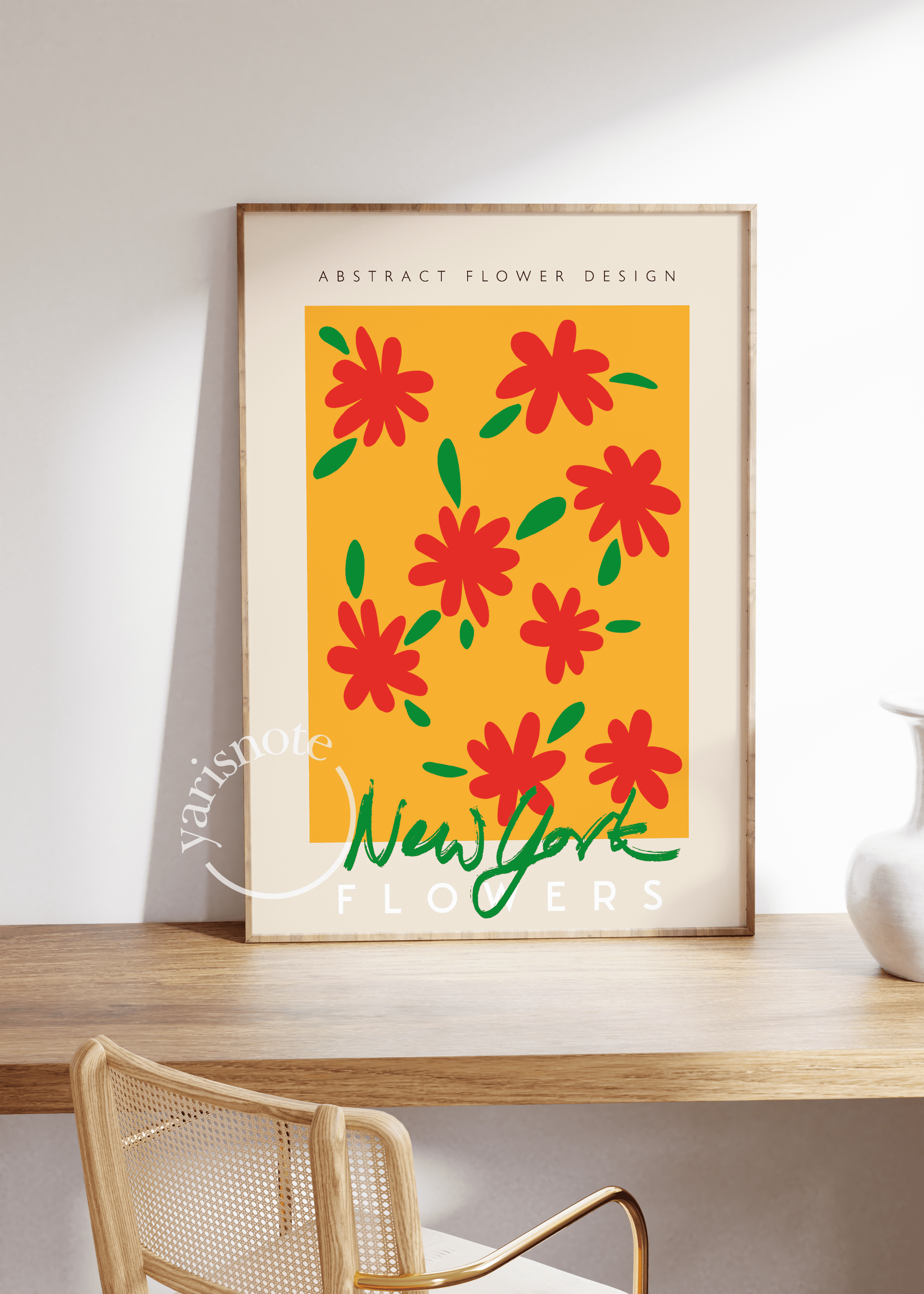 New York Flowers Çerçevesiz Poster