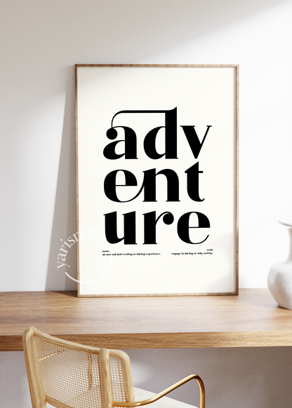 Typographic Unframed Poster