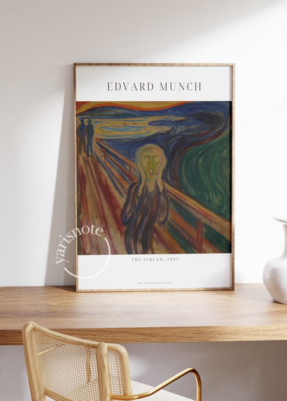 Edvard Munch The Scream Çerçevesiz Poster