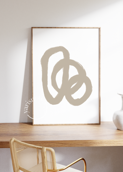 Abstract Çerçevesiz Poster