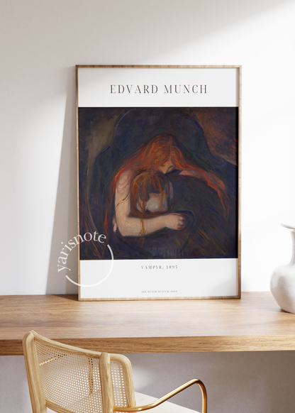 Edvard Munch Vampyr Çerçevesiz Poster