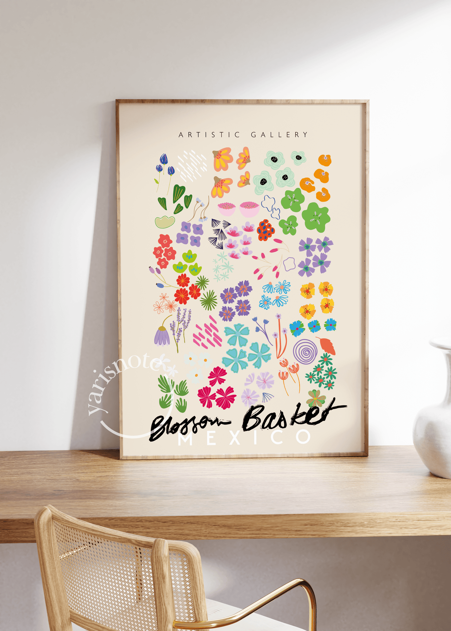 Blossom Basket Mexico Unframed Poster