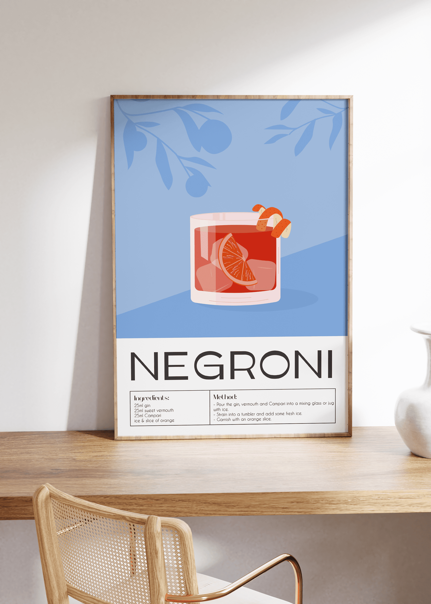 Cocktail Negroni Unframed Poster