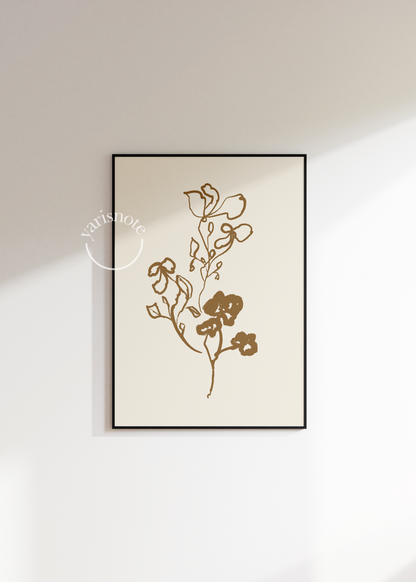 Abstract Flower Çerçevesiz Poster