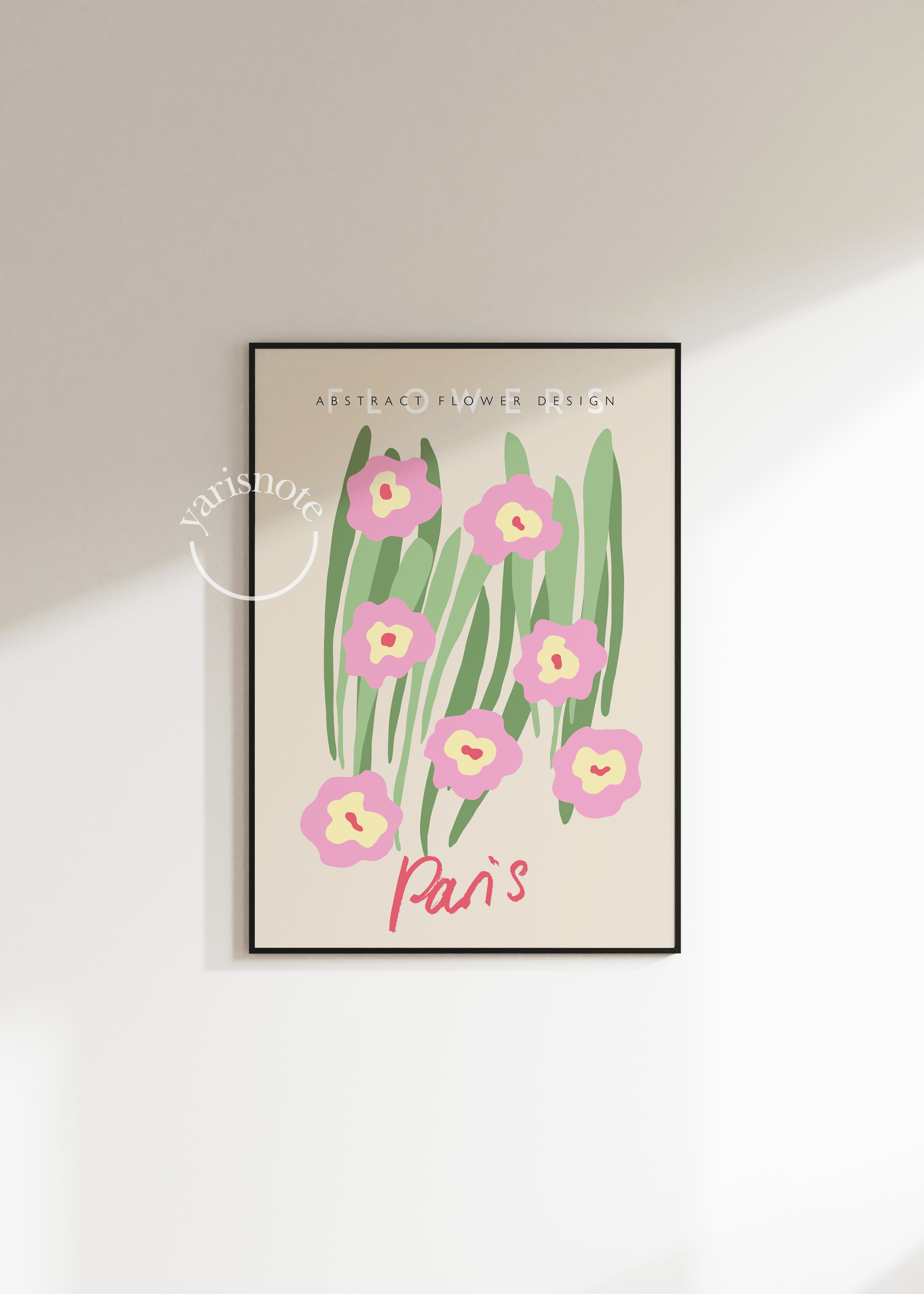 Abstract Flower Paris Unframed Poster