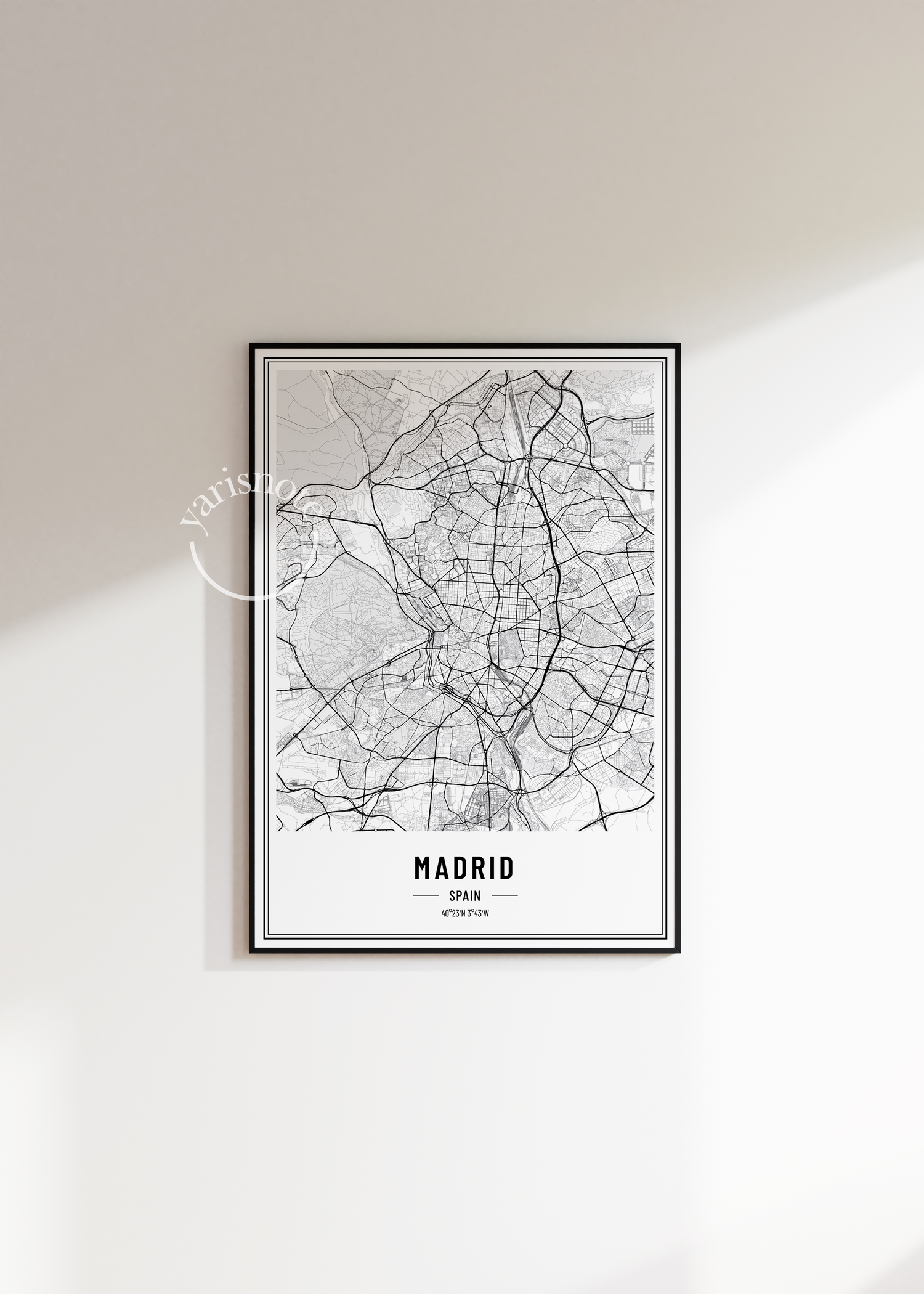 Madrid Map Unframed Poster