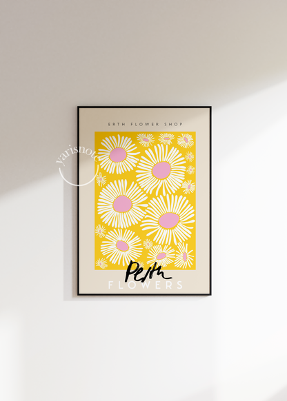 Perth Flowers Çerçevesiz Poster
