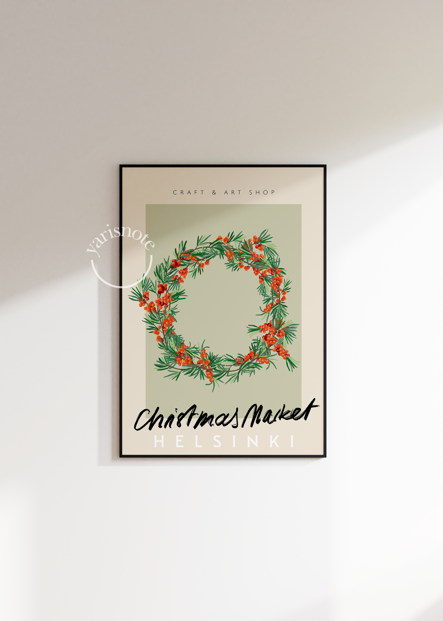 Helsinki Christmas Unframed Poster