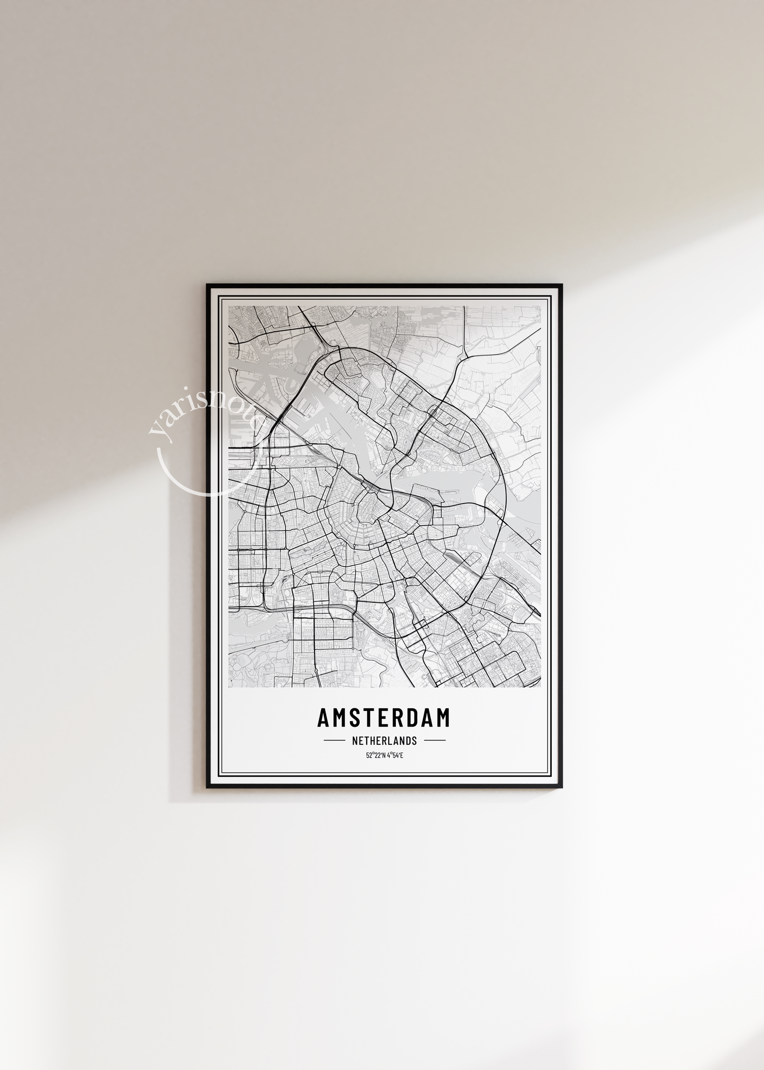 Amsterdam Map Unframed Poster