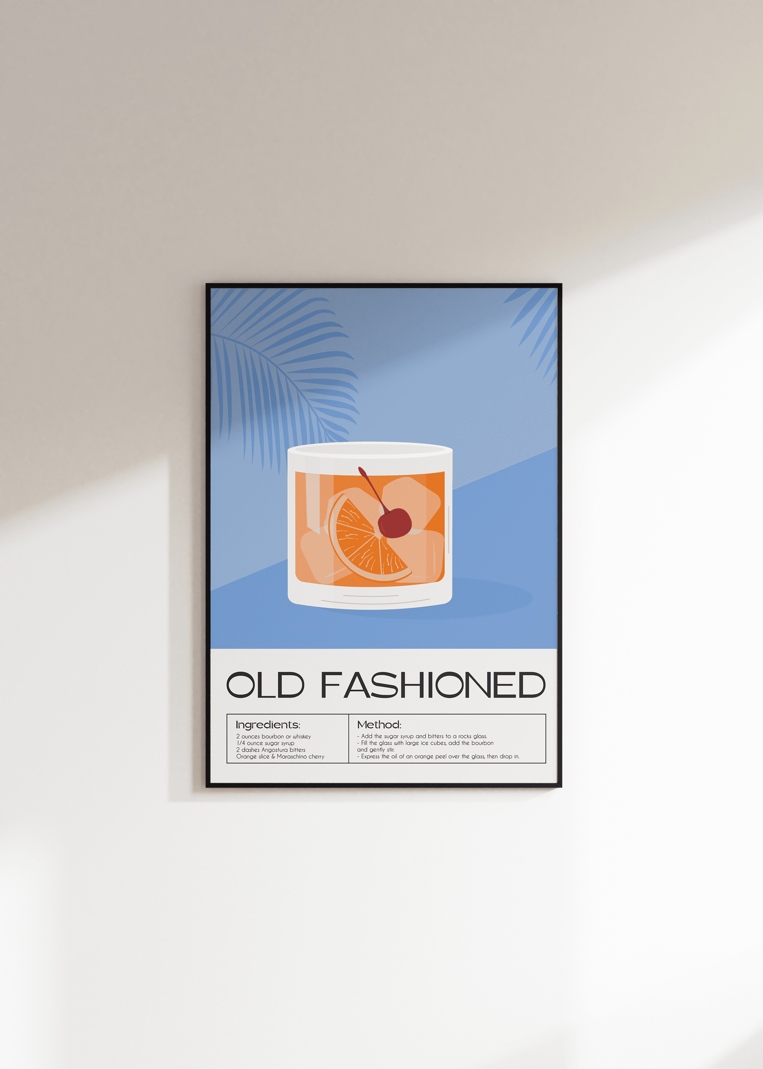 Cocktail Old Fashioned Çerçevesiz Poster
