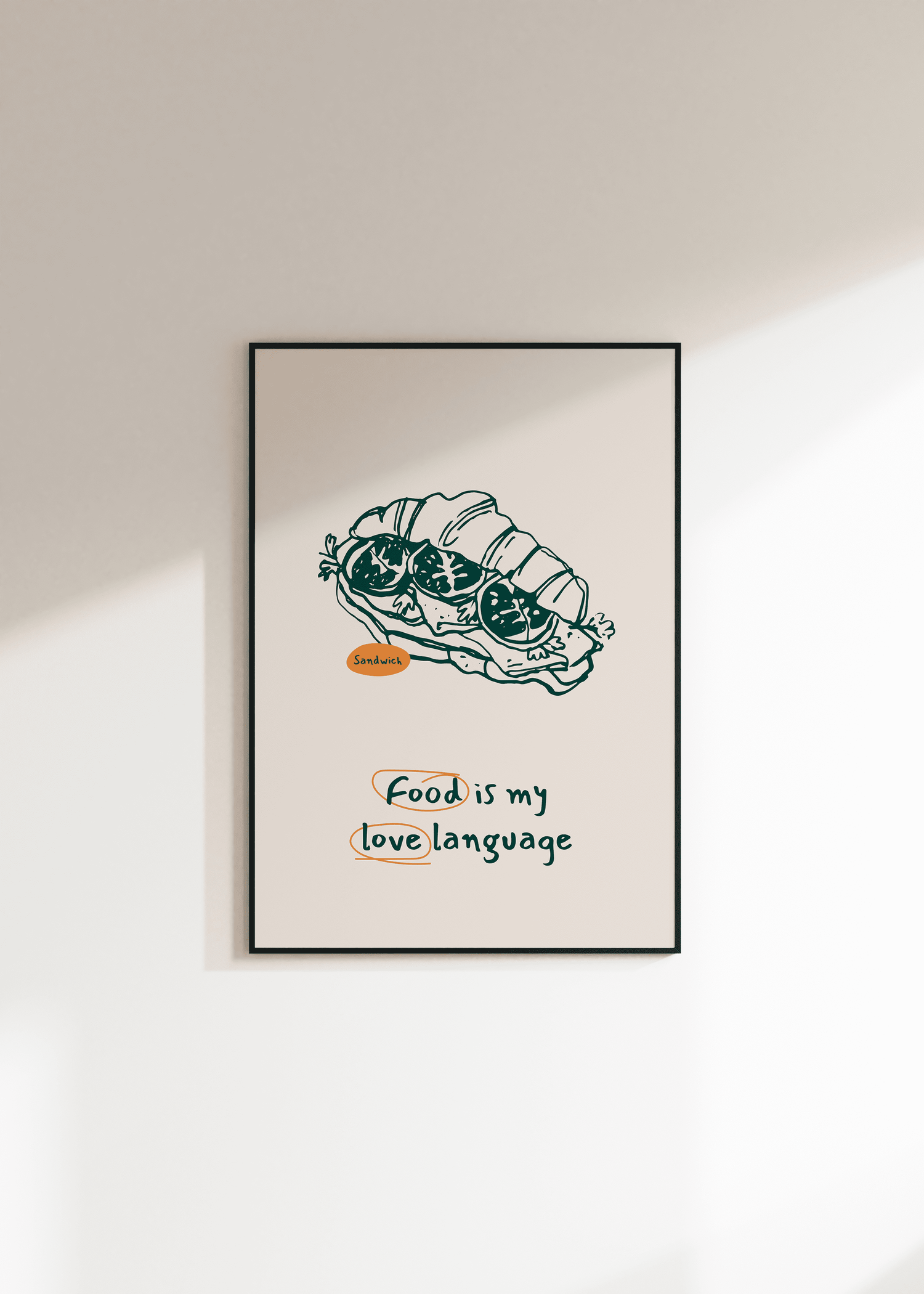Food Language Çerçevesiz Poster