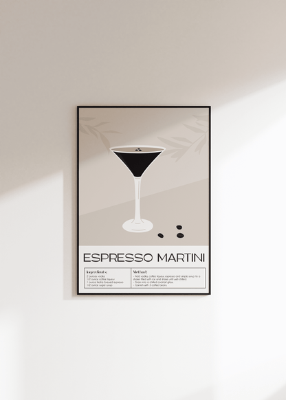 Cocktail Espresso Martini Çerçevesiz Poster