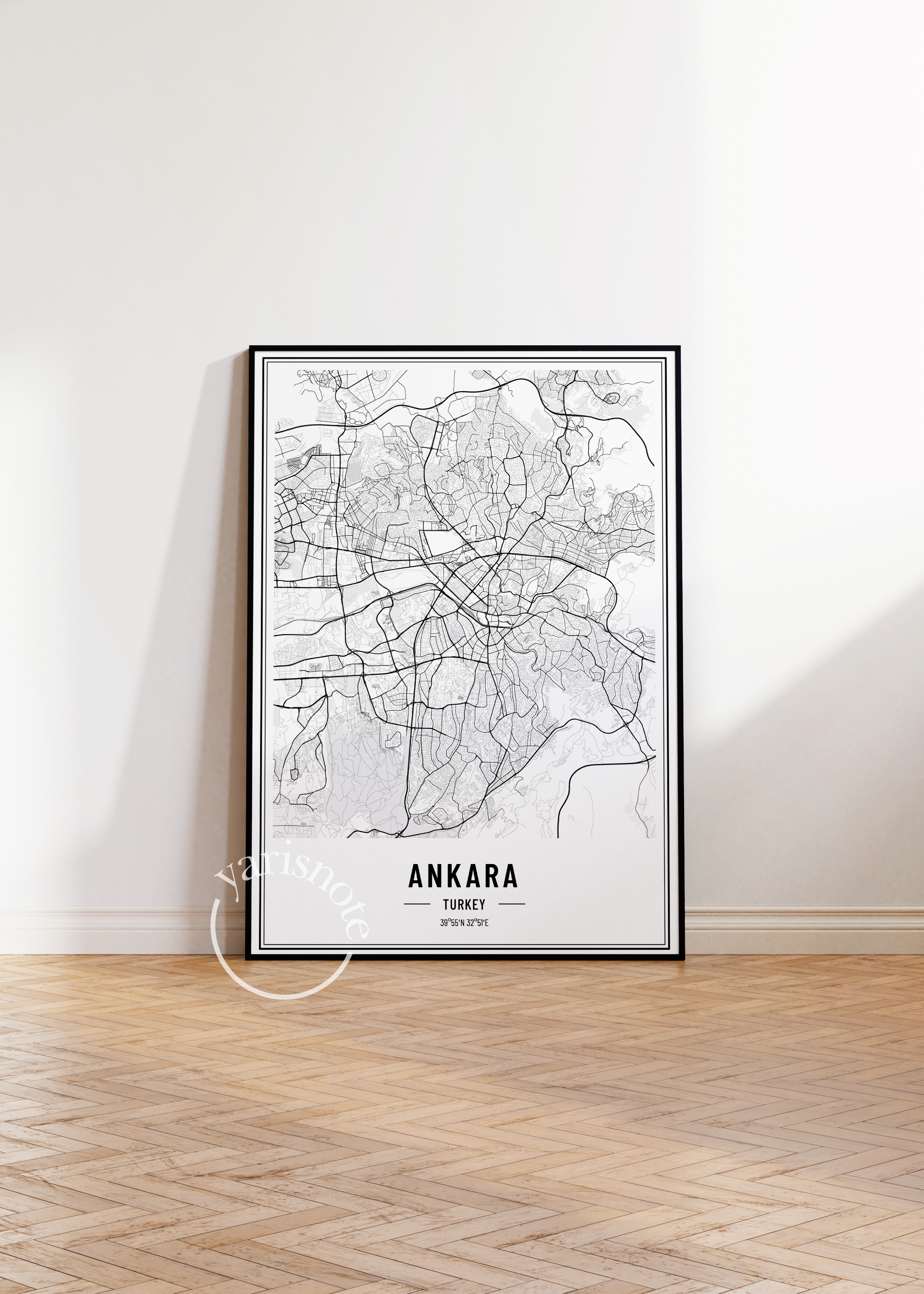 Ankara Map Unframed Poster