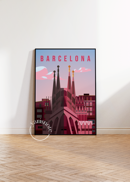 Barcelona City Unframed Poster