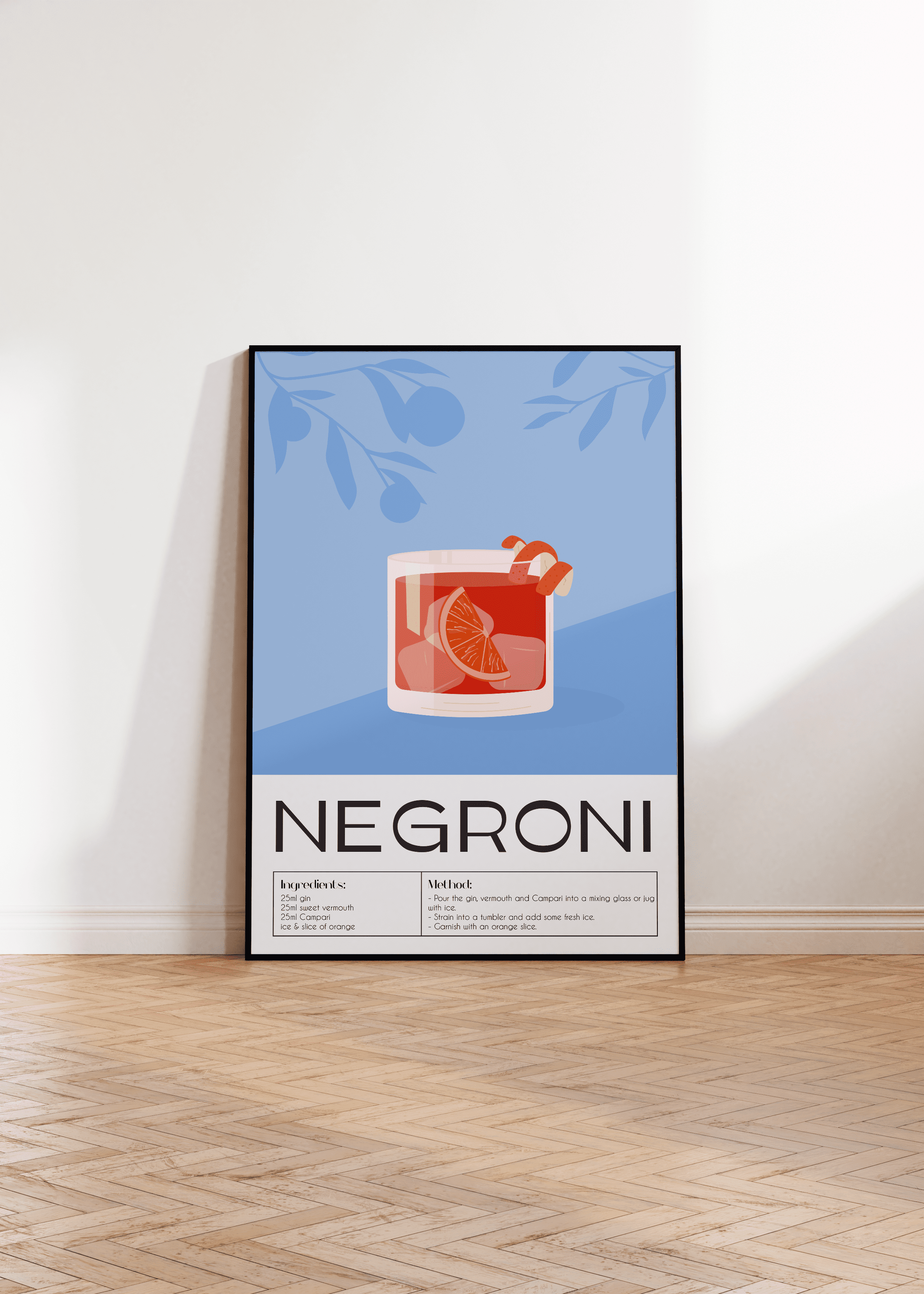 Cocktail Negroni Unframed Poster
