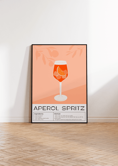 Cocktail Aperol Spritz Çerçevesiz Poster