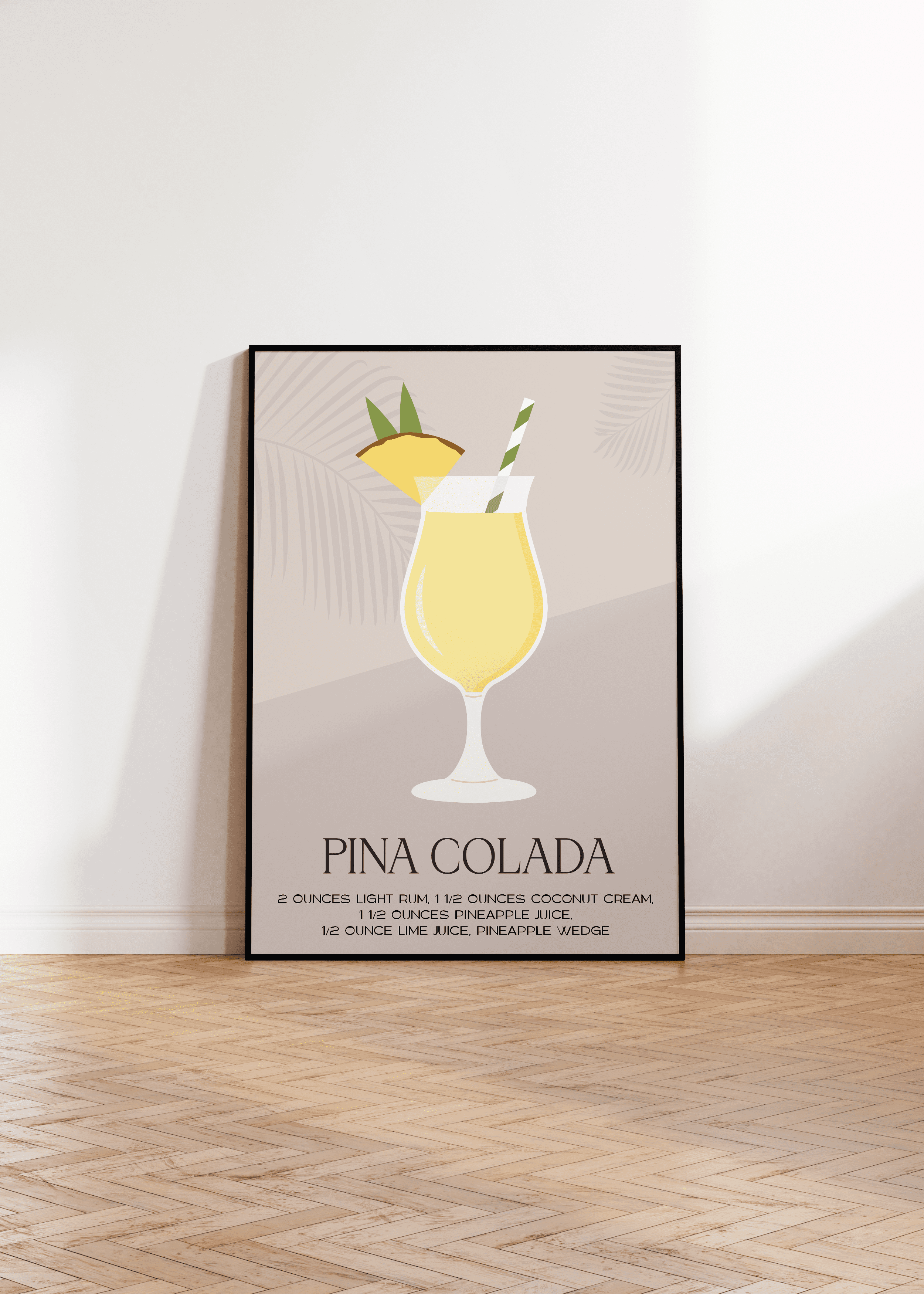 Cocktail Pina Colada Çerçevesiz Poster