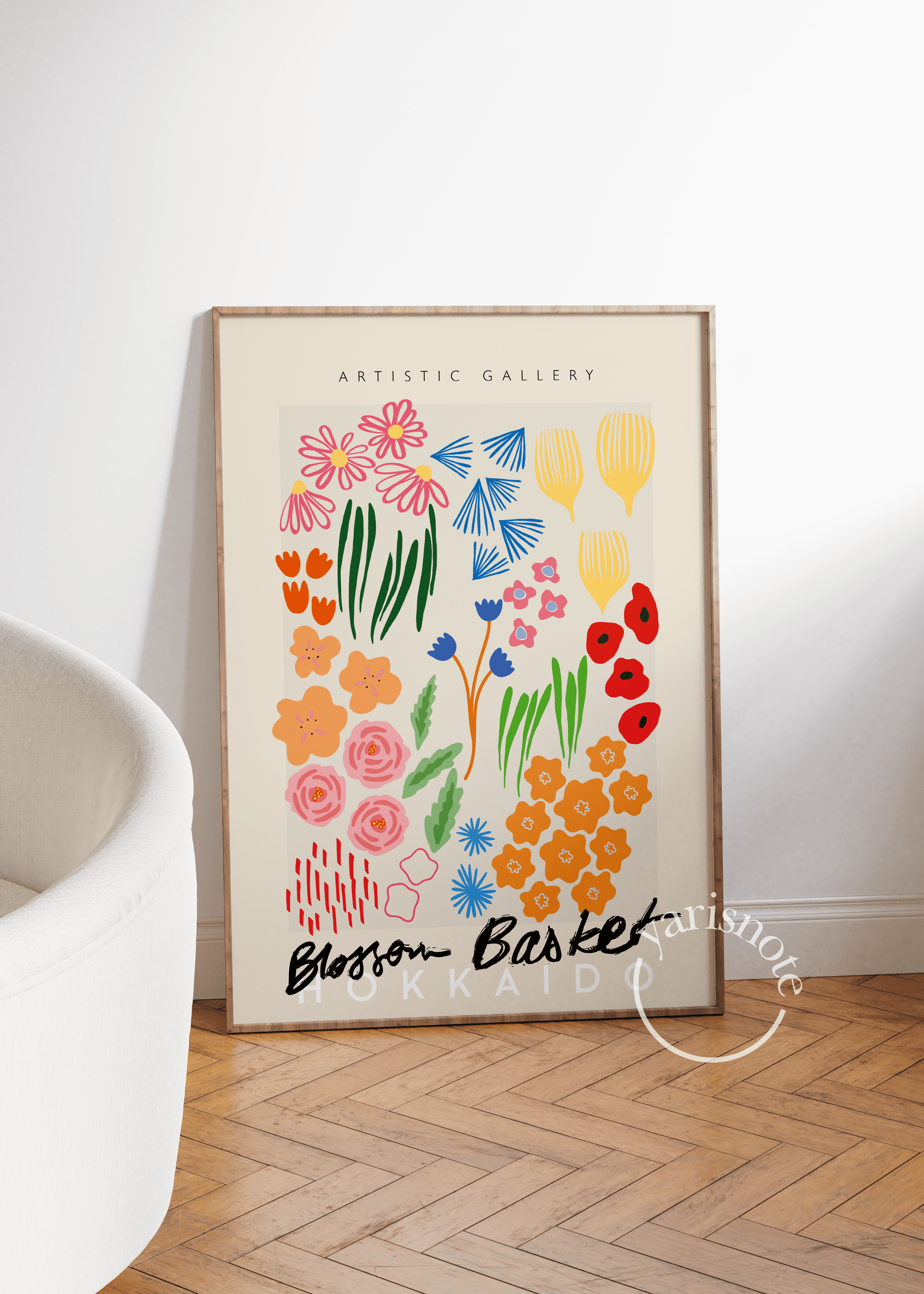 Blossom Basket Hokkaido Unframed Poster