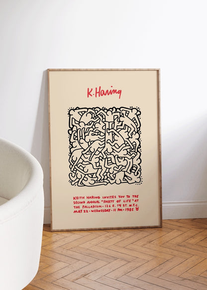 Keith Haring Çerçevesiz Poster