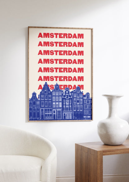 Amsterdam Çerçevesiz Poster