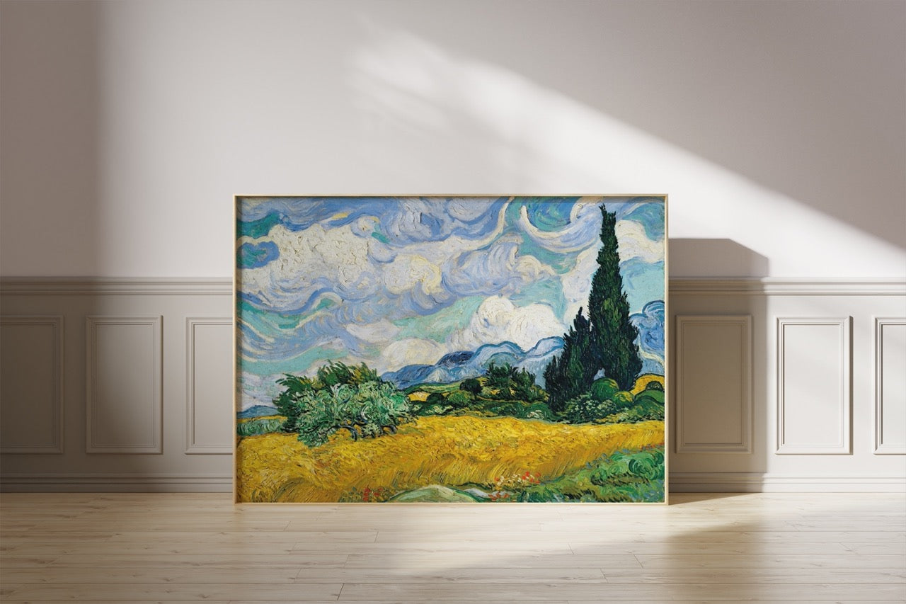 Van Gogh Selvili Buğday Tarlası No.2 Çerçevesiz Poster