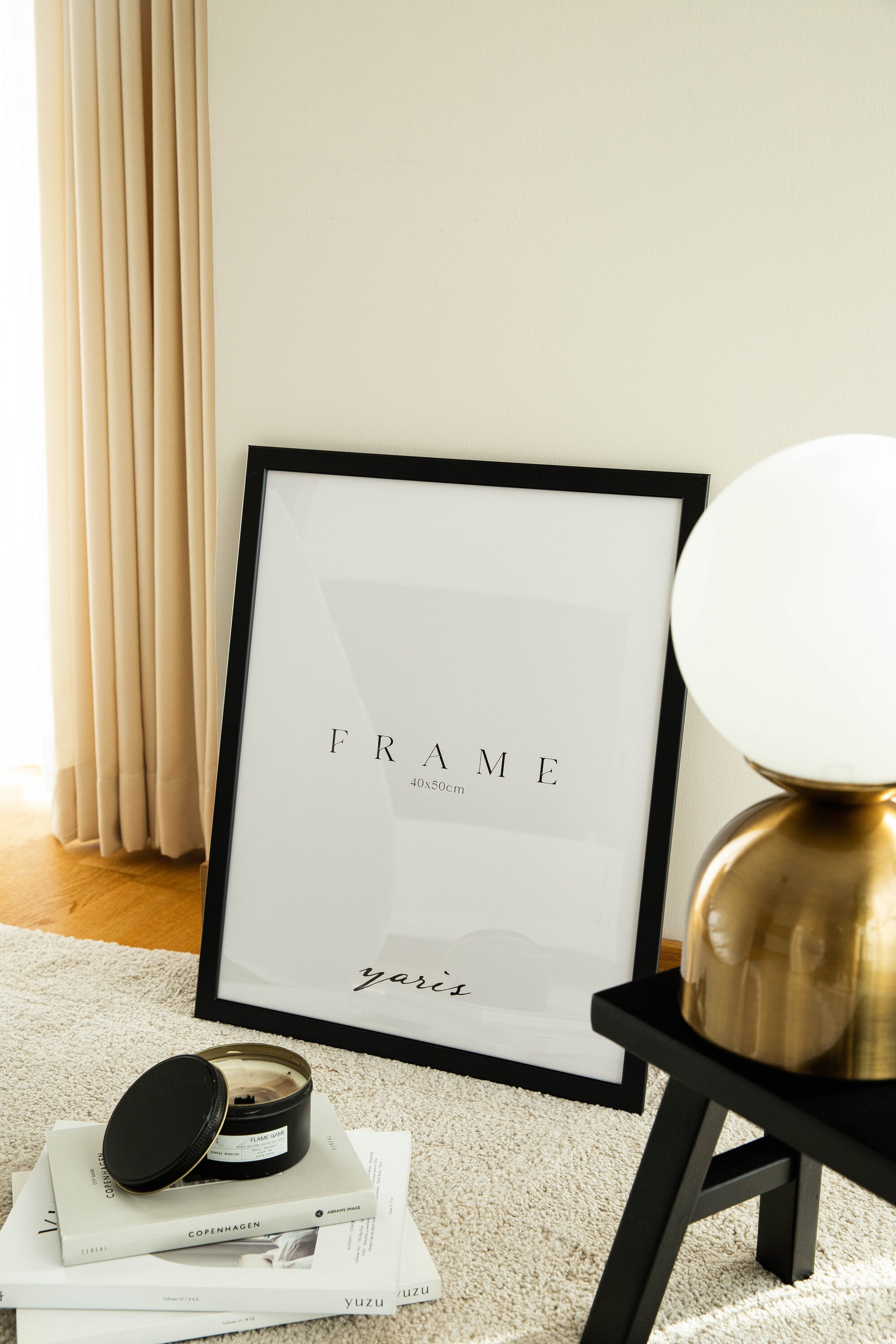 Black and White Wooden Frame