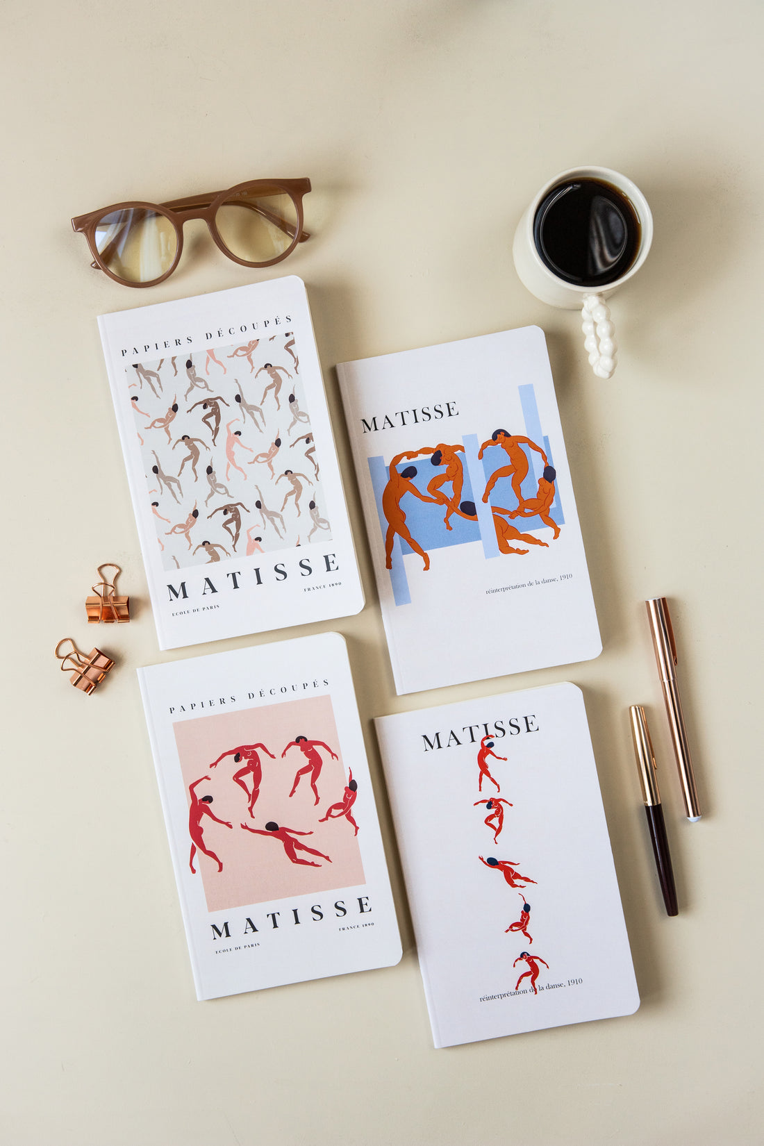 Matisse Dance Set of 4 Unlined Notepads 