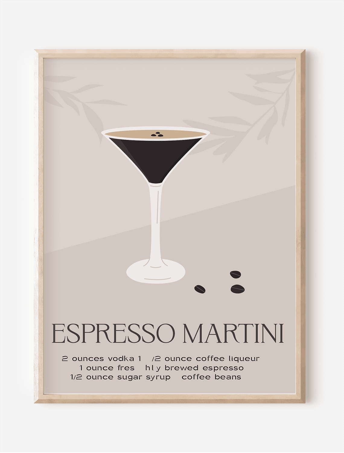Cocktail Espresso Martini Çerçevesiz Poster
