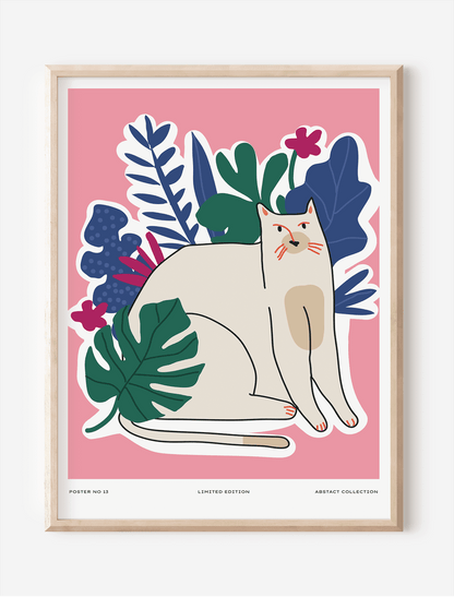 Aesthetic Cat Çerçevesiz Poster