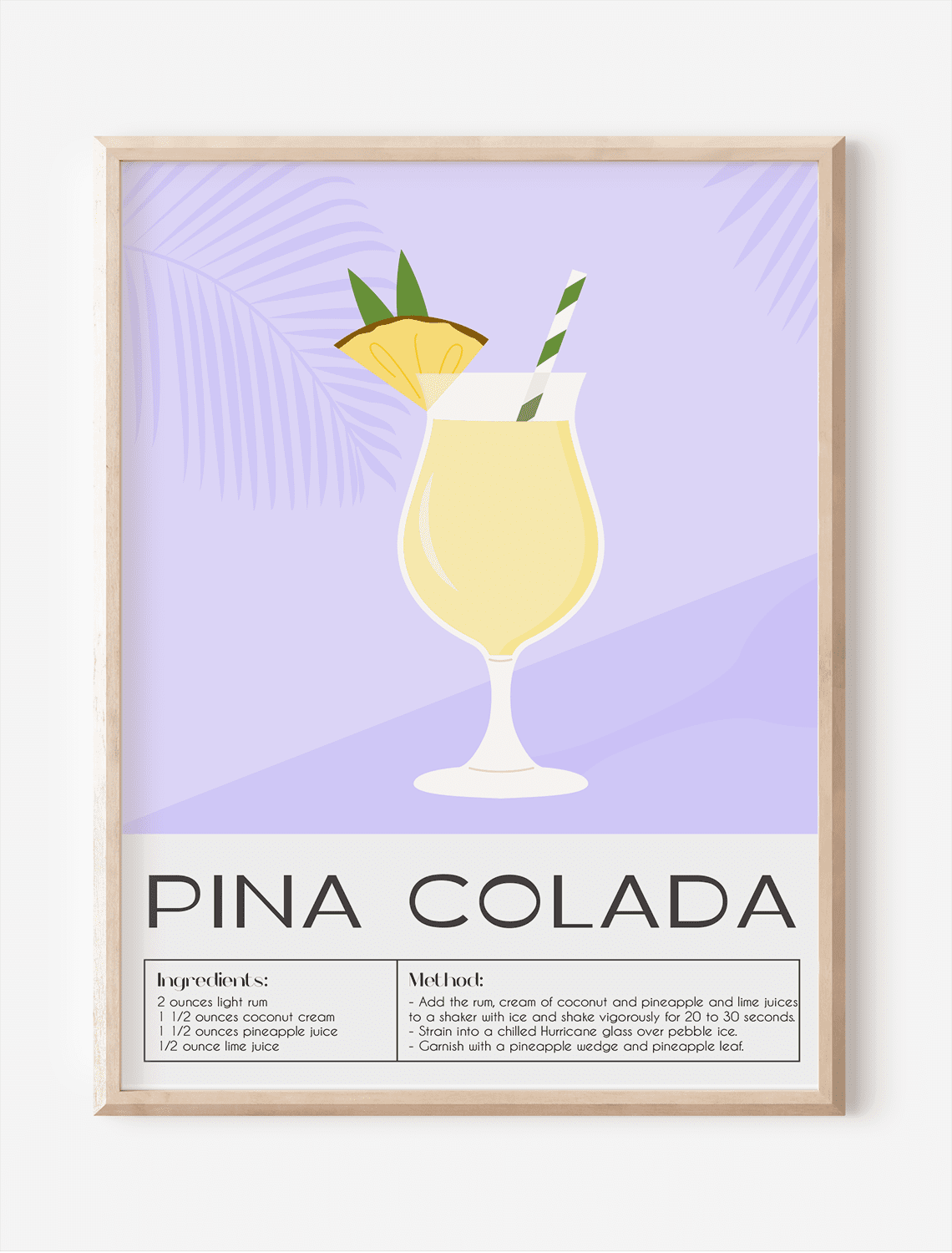 Cocktail Pina Colada Unframed Poster
