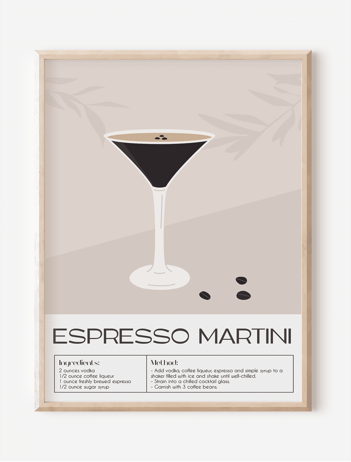 Cocktail Espresso Martini Çerçevesiz Poster