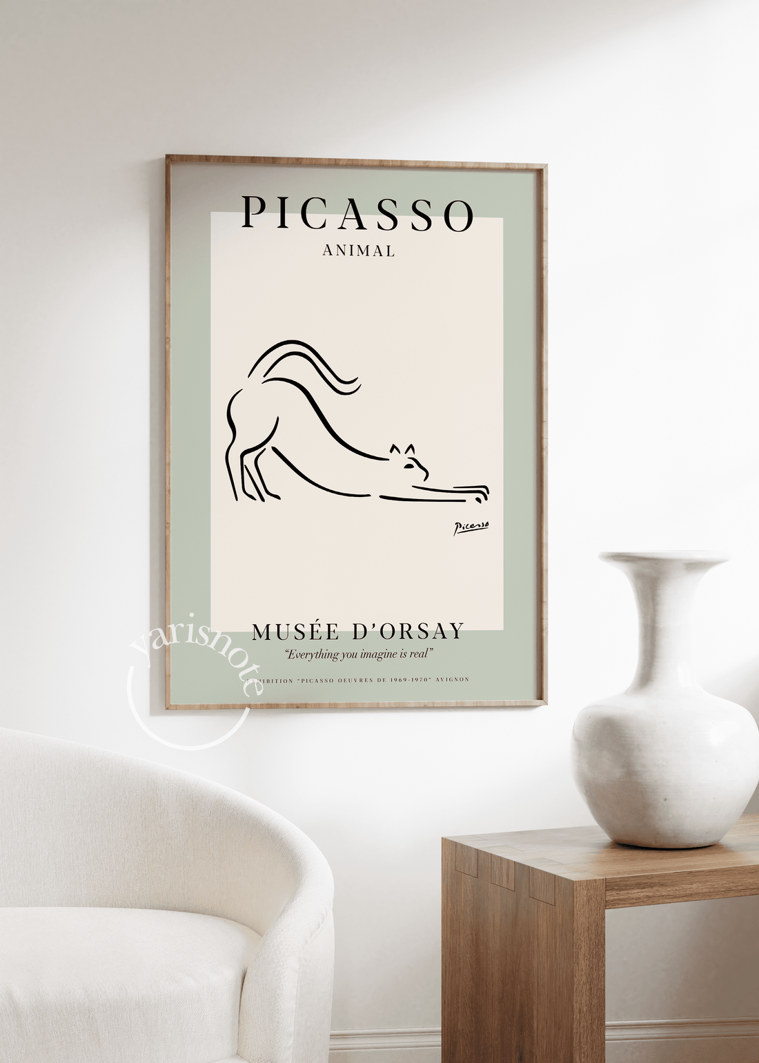 Picasso Cat Çerçevesiz Poster