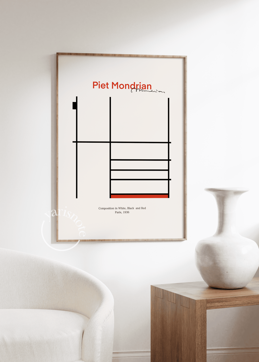 Piet Mondrian Çerçevesiz Poster