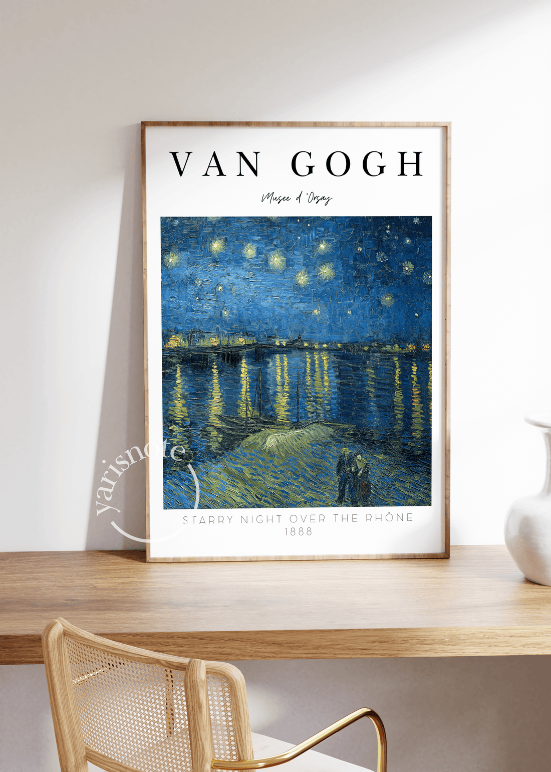Van Gogh Rhône Nehri’nde Yıldızlı Bir Gece Çerçevesiz Poster