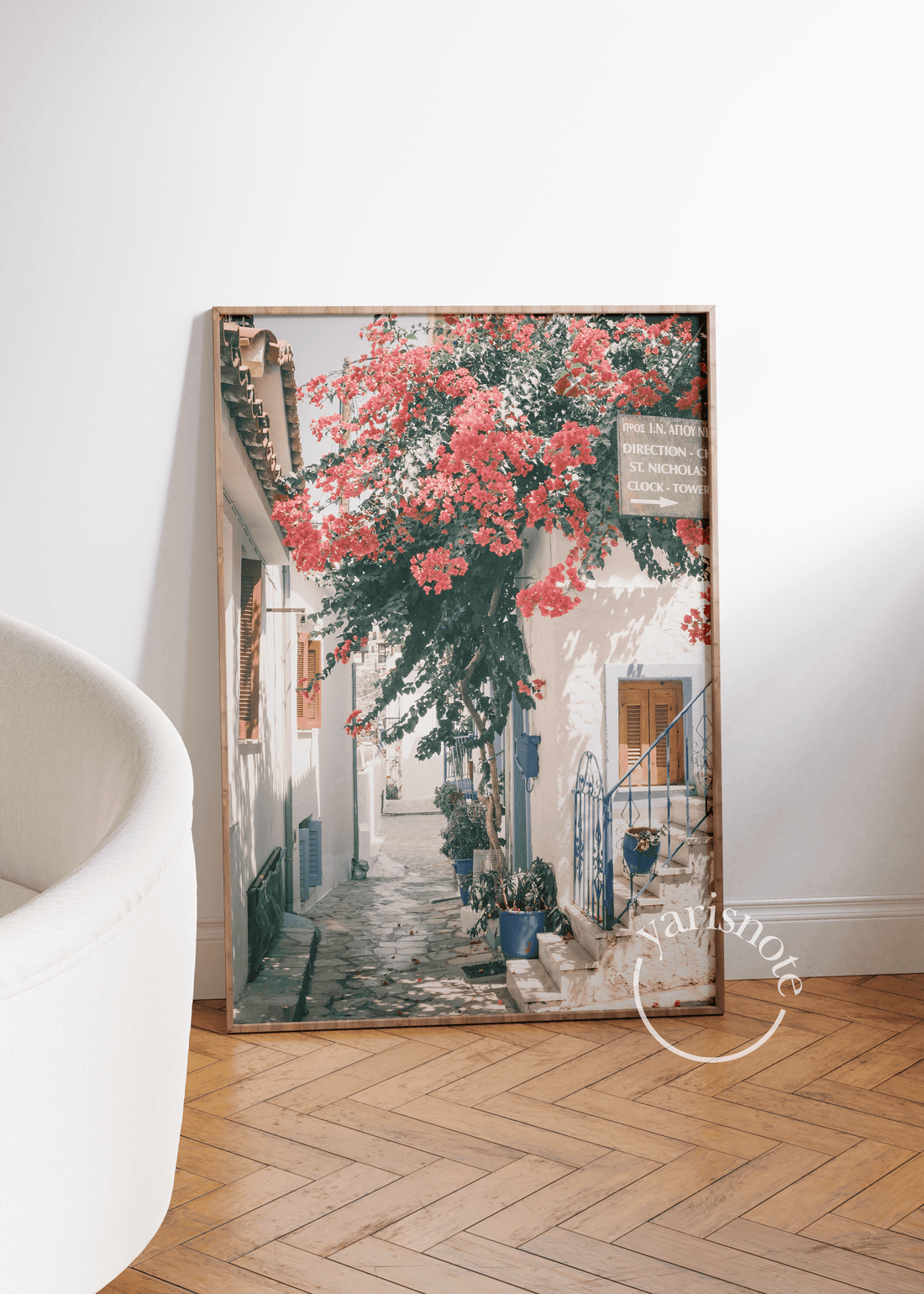 Greece Flowers Unframed Poster
