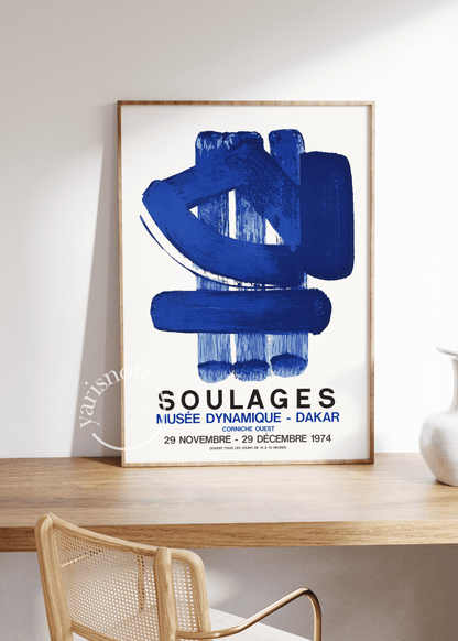 Soulages Exhibition Unframed Poster