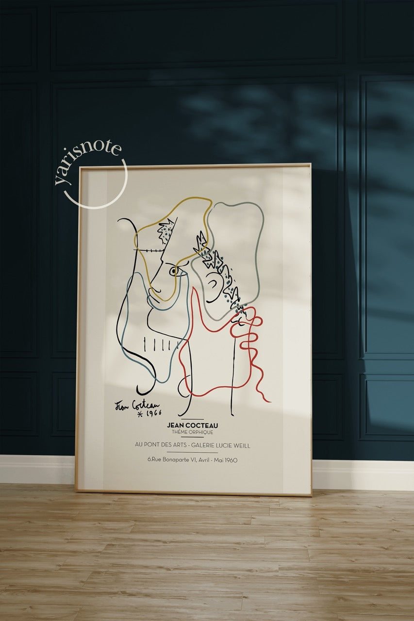 Jean Cocteau 1966 Çerçevesiz Poster