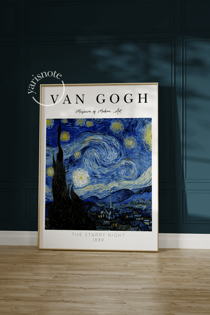 Van Gogh Starry Night Yıldızlı Gece Çerçevesiz Poster