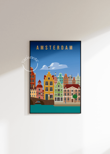Amsterdam City Travel Unframed Poster
