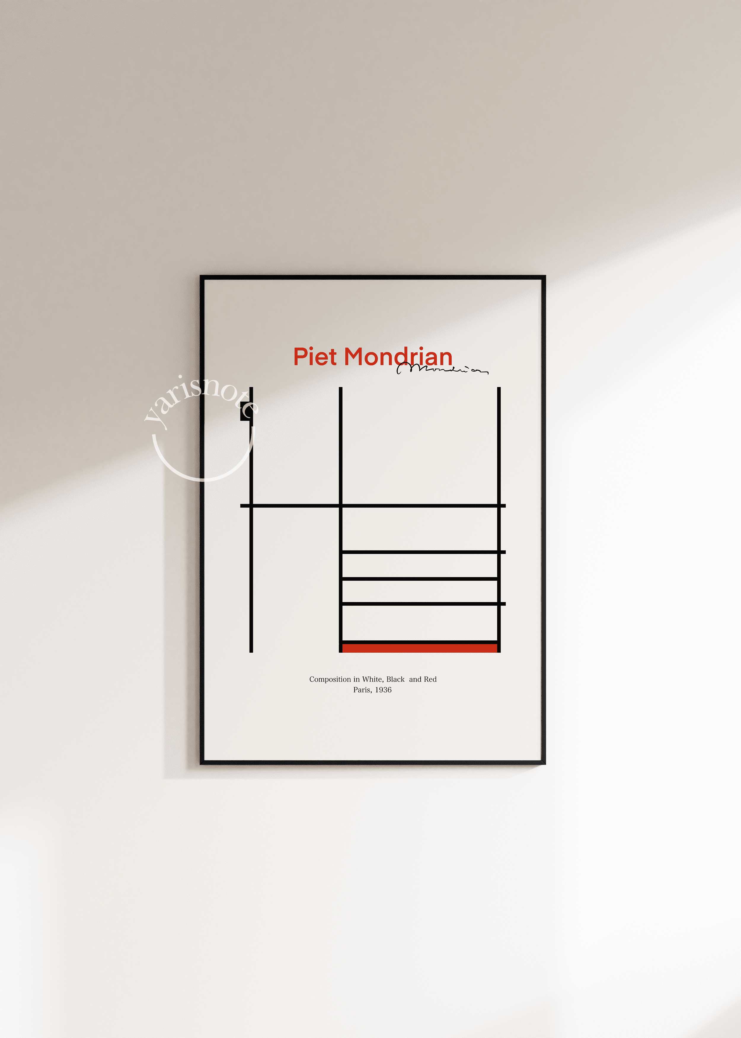 Piet Mondrian Çerçevesiz Poster