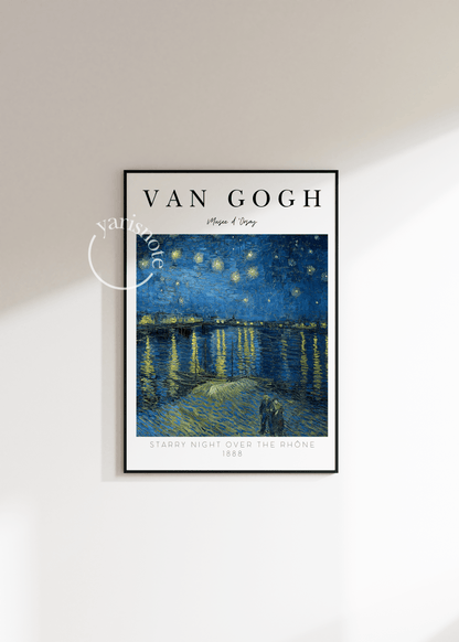 Van Gogh Rhône Nehri’nde Yıldızlı Bir Gece Çerçevesiz Poster