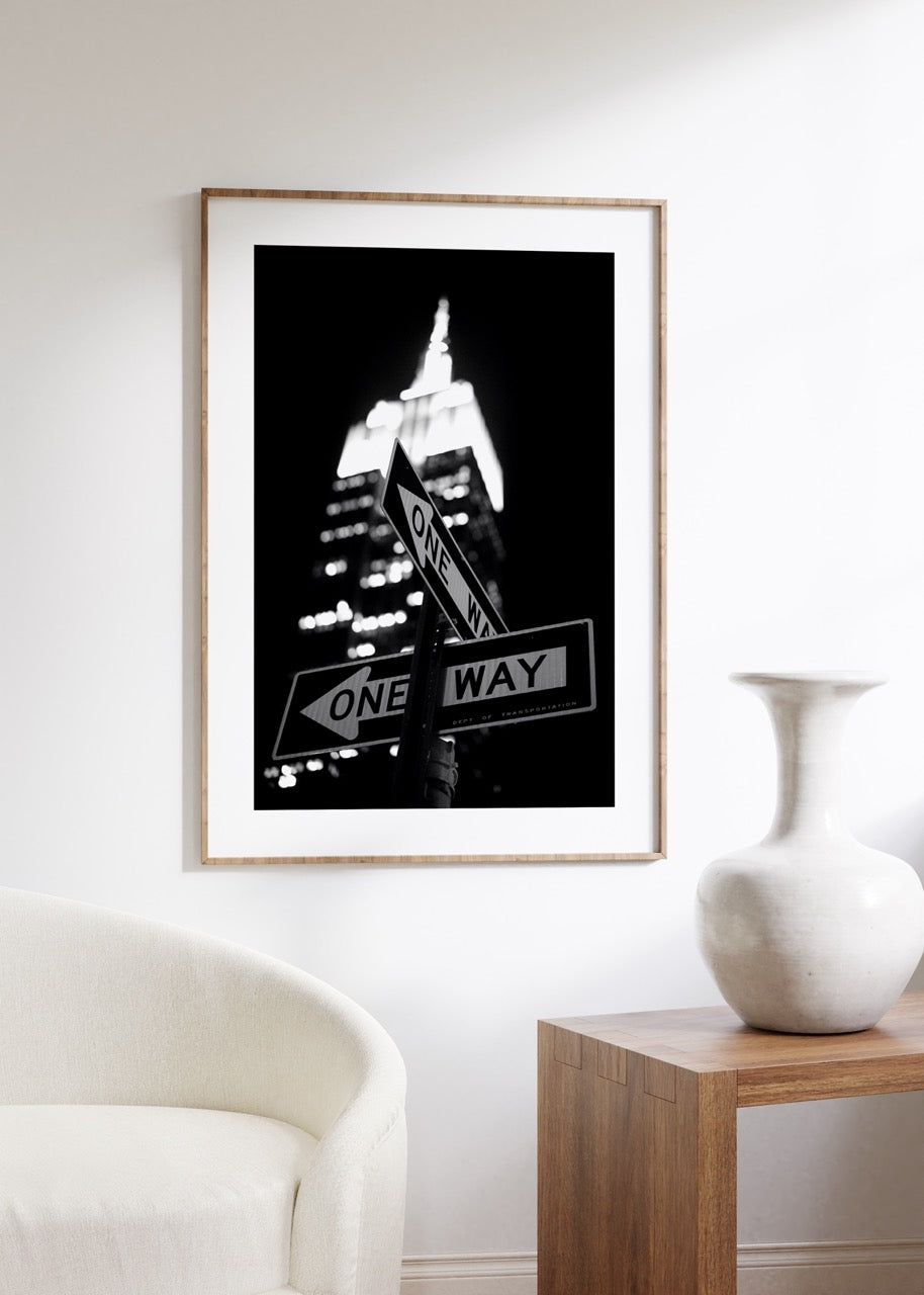 Black And White New York Photo Frameless Poster