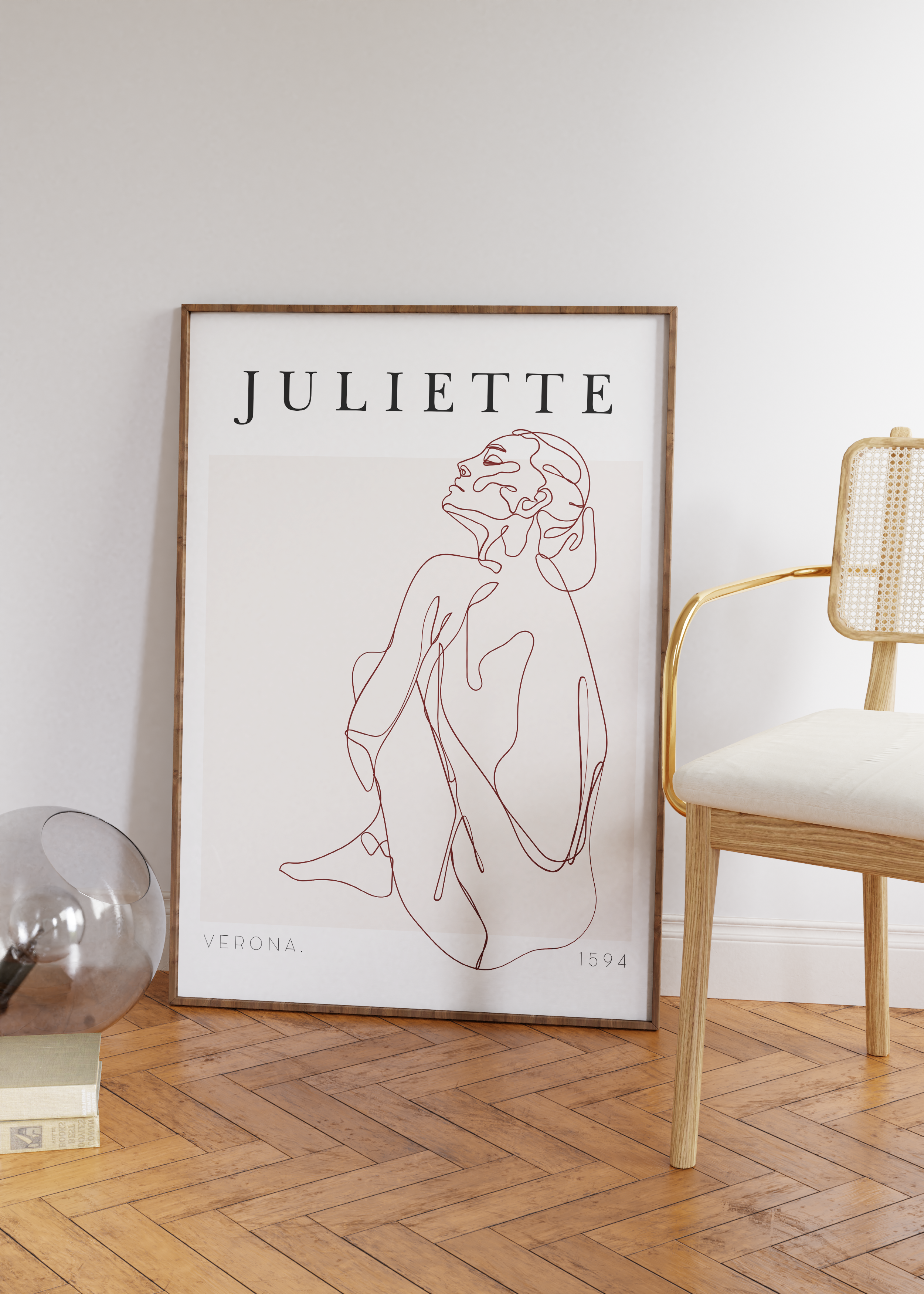 Juliette One Line Drawing Unframed Poster